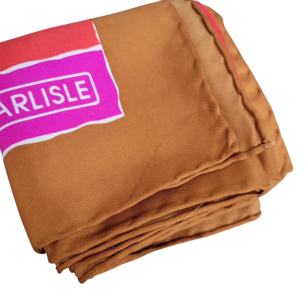 Carlisle‎ Chevron Geometric Design & Vibrant Colors Silk Scarf